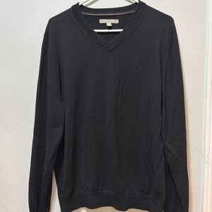 NORDSTROM mens Size Large Tall Wool Crew Neck Sweater 100% Extra Fine Merino